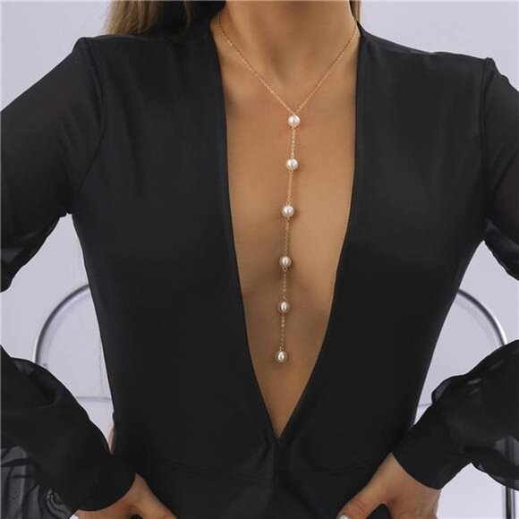 Gold Body Chain Jewelry | Beach Layered Bikini Accessory | Summer Festival - Picture 2 of 6